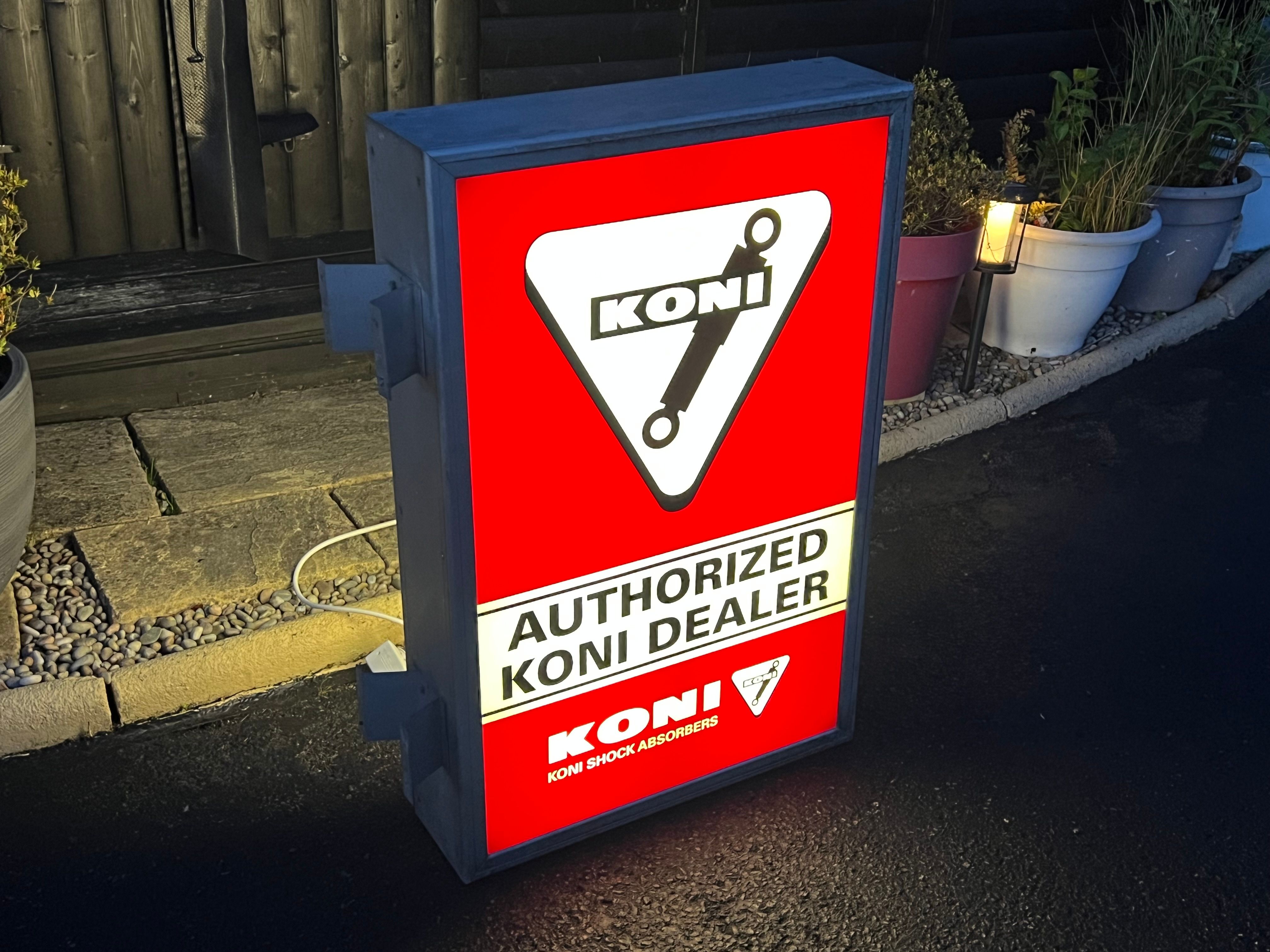 1980's Koni Suspension Illuminated Dealer Sign — Auction Ended