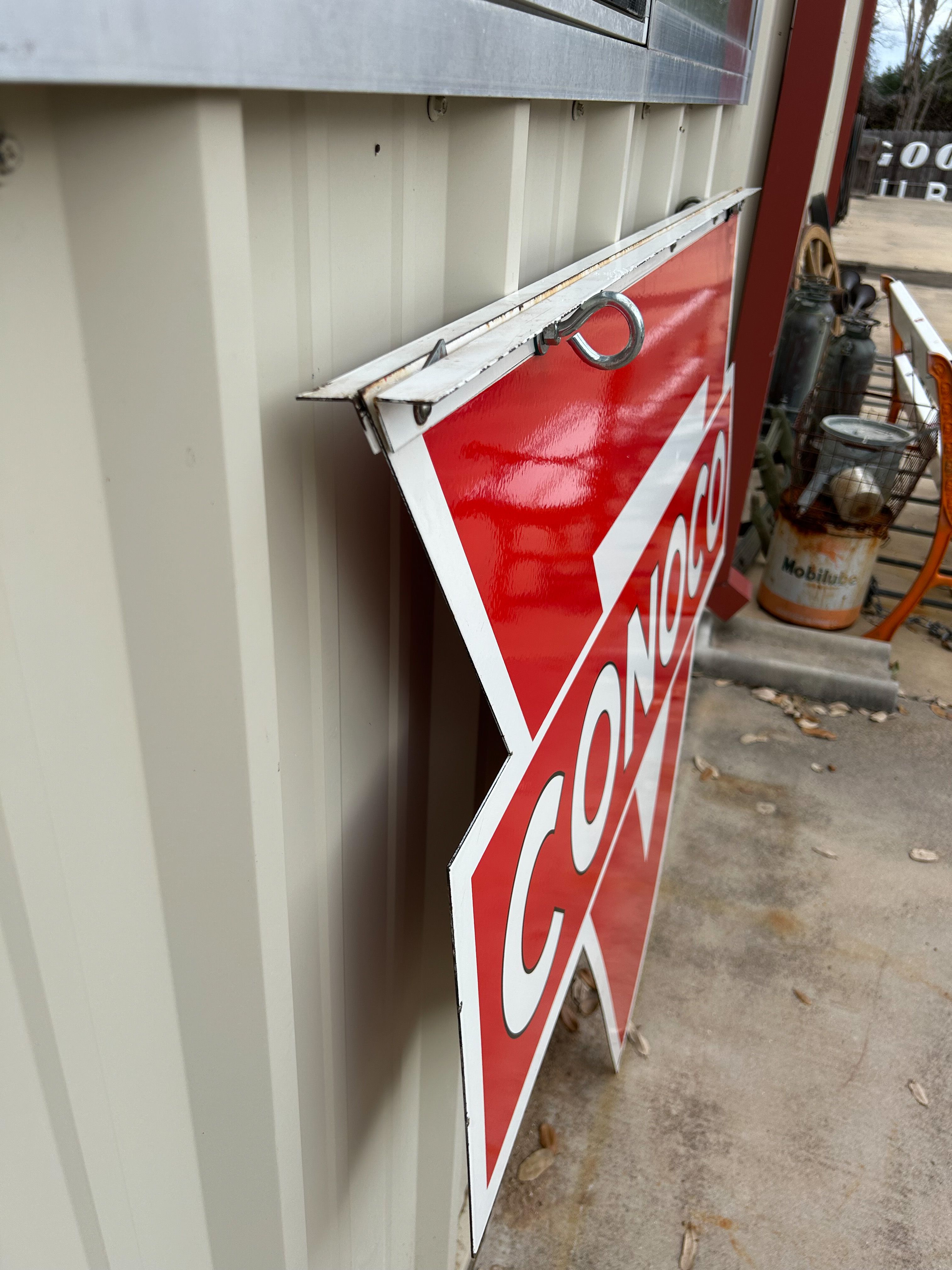 1950's Double Sided Porcelain Conoco Sign — Sold | PCARMARKET