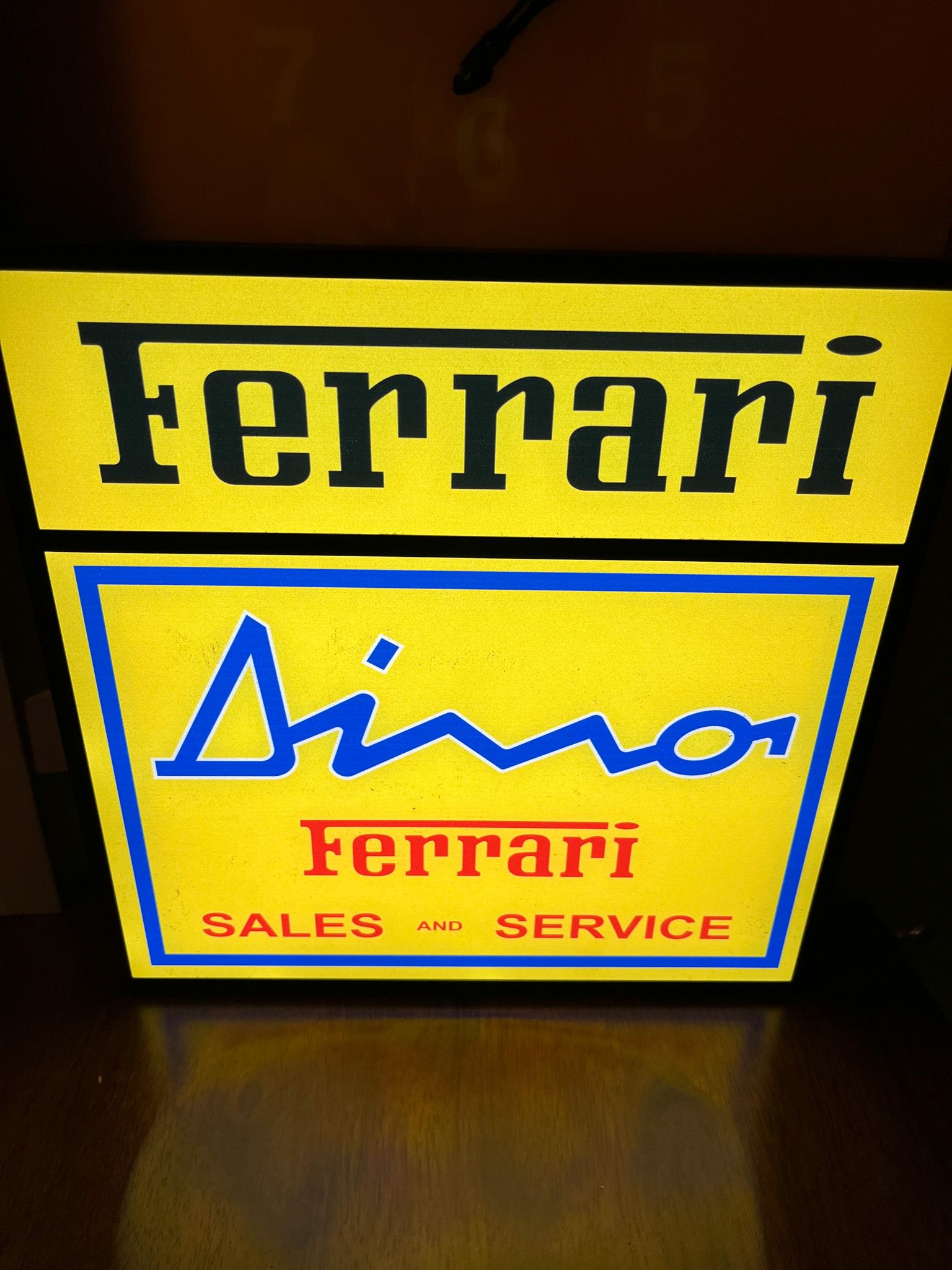 お値下げ！　ほぼ新品　Dino SERVICE 看板 お値下げ！ ほぼ新品 Dino SERVICE 看板 Vintage Illuminated Ferrari