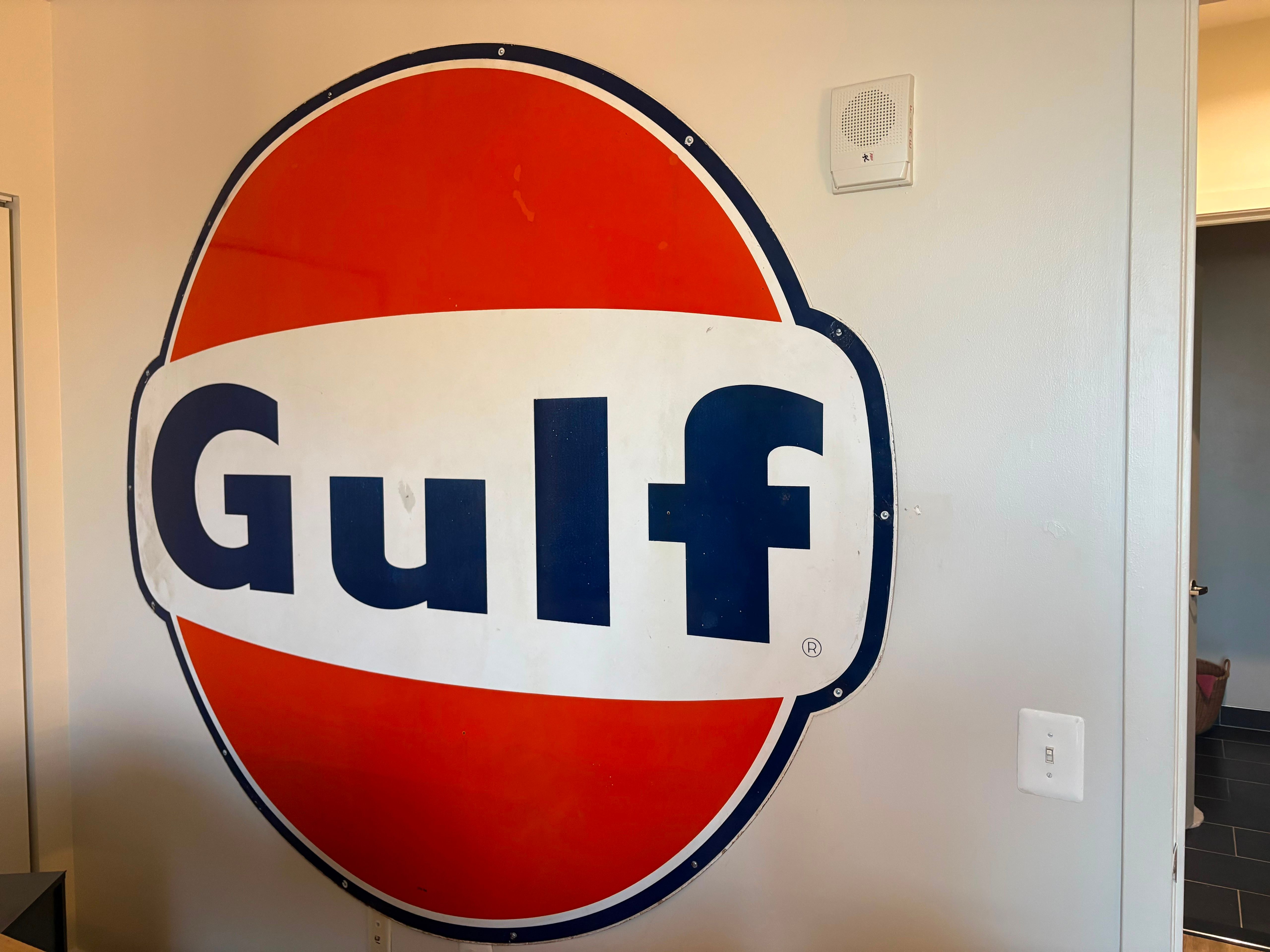 No Reserve Gulf Gas Porcelain Sign — Sold | PCARMARKET