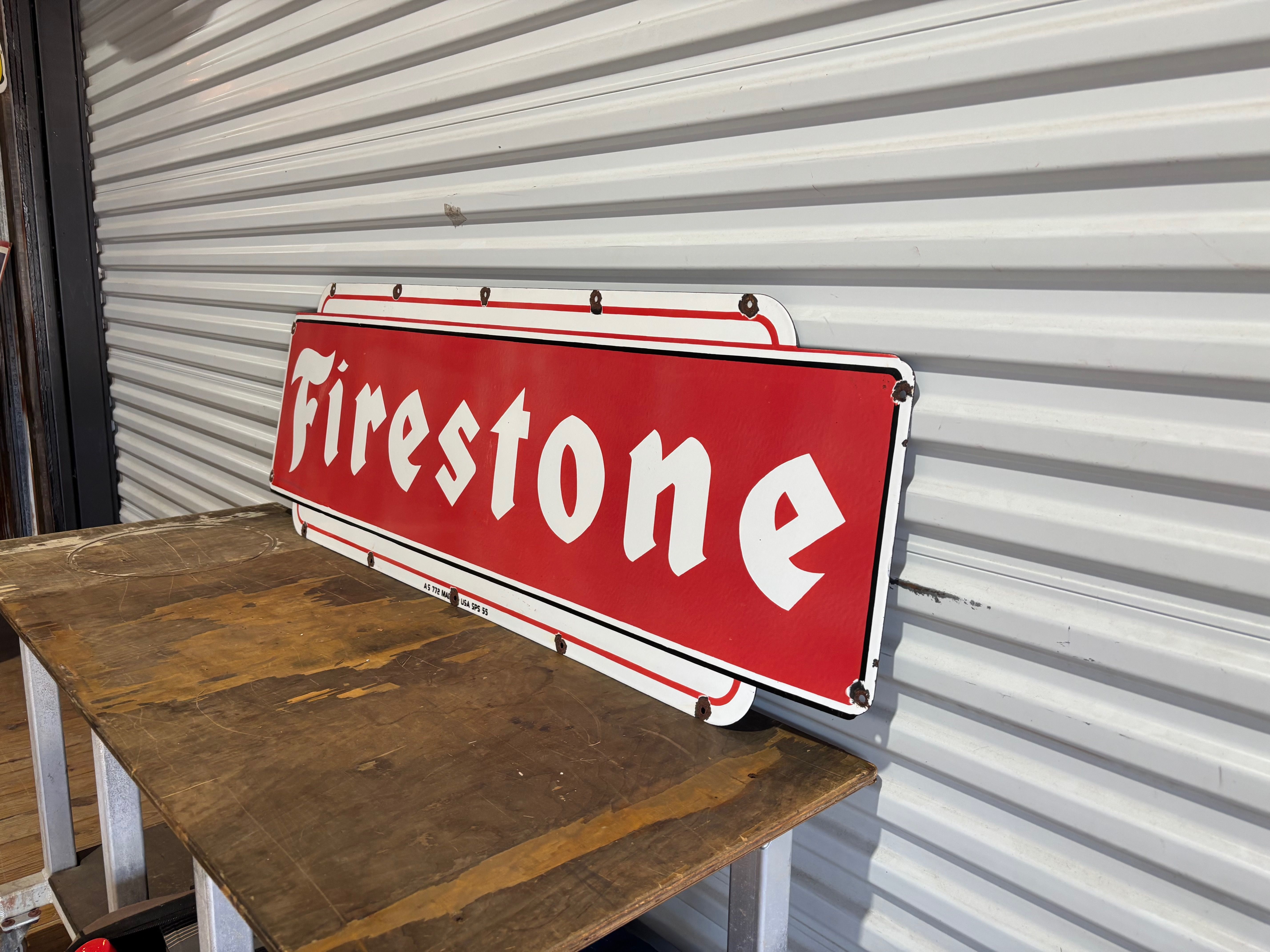 Vintage Firestone Porcelain Style Sign — Auction Ended | PCARMARKET