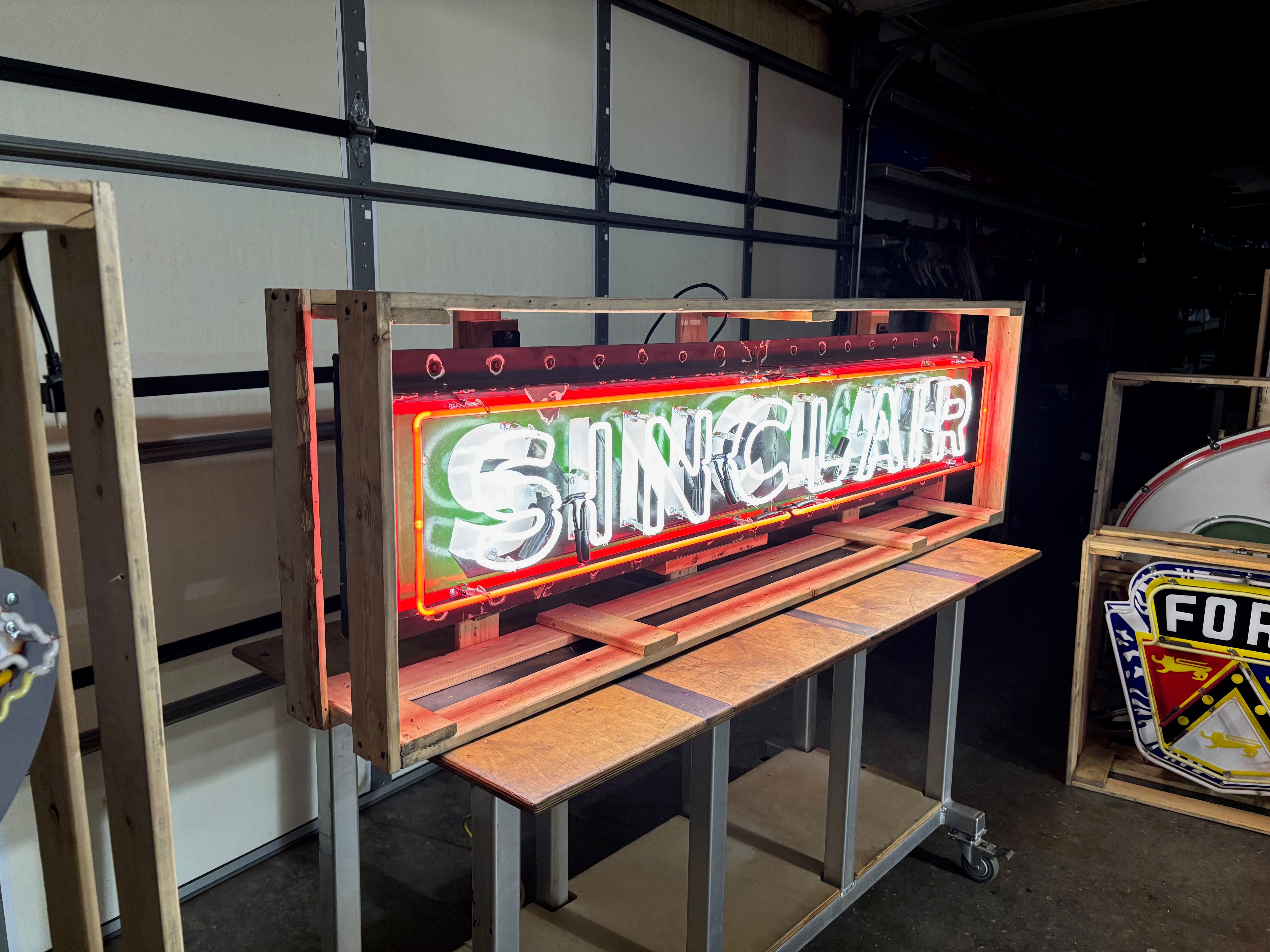 Custom-built Original Porcelain Sinclair Flasher Neon Sign for Sale