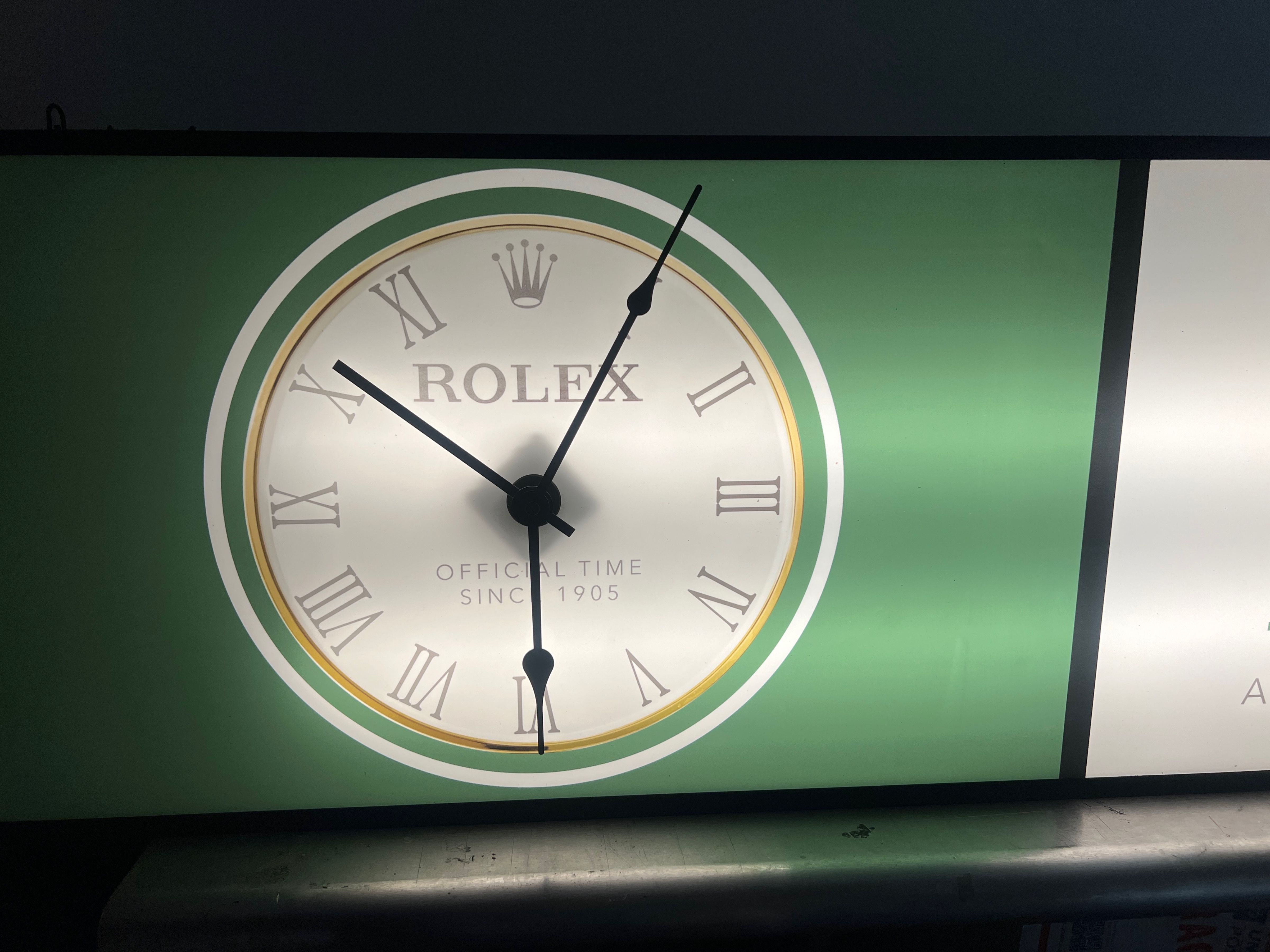 Illuminated Rolex Clock Sign — Auction Ended | PCARMARKET