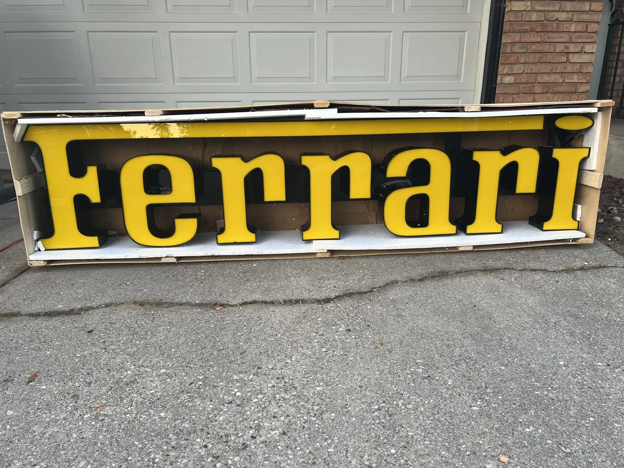 No Reserve Illuminated Ferrari Dealership Sign — Sold | PCARMARKET