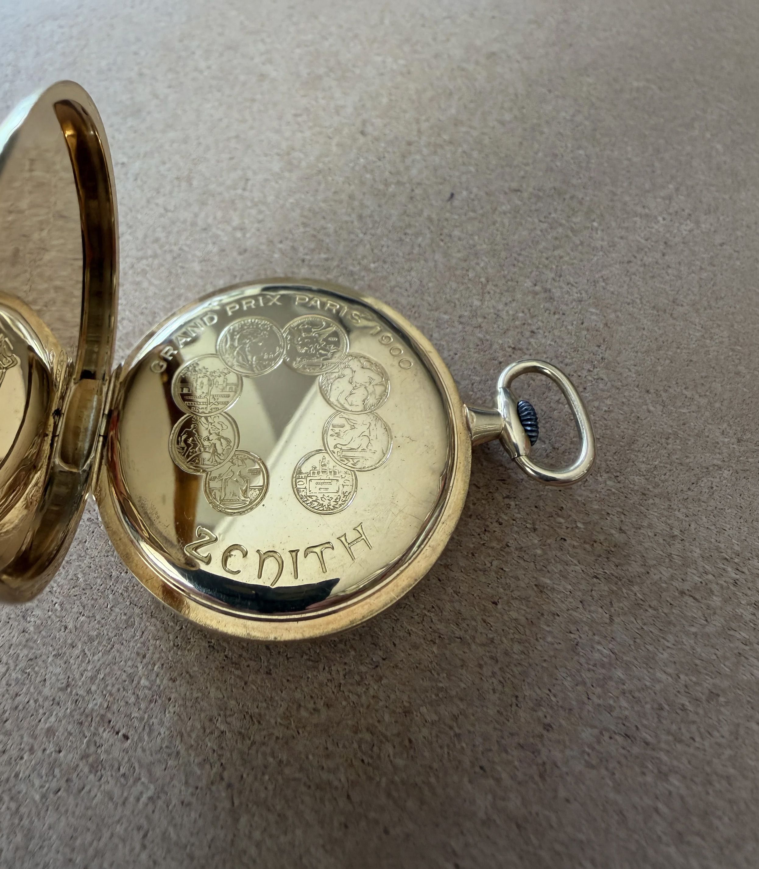 Bugatti Antique 18k Gold Zenith Swiss Pocket Watch — Auction Ended