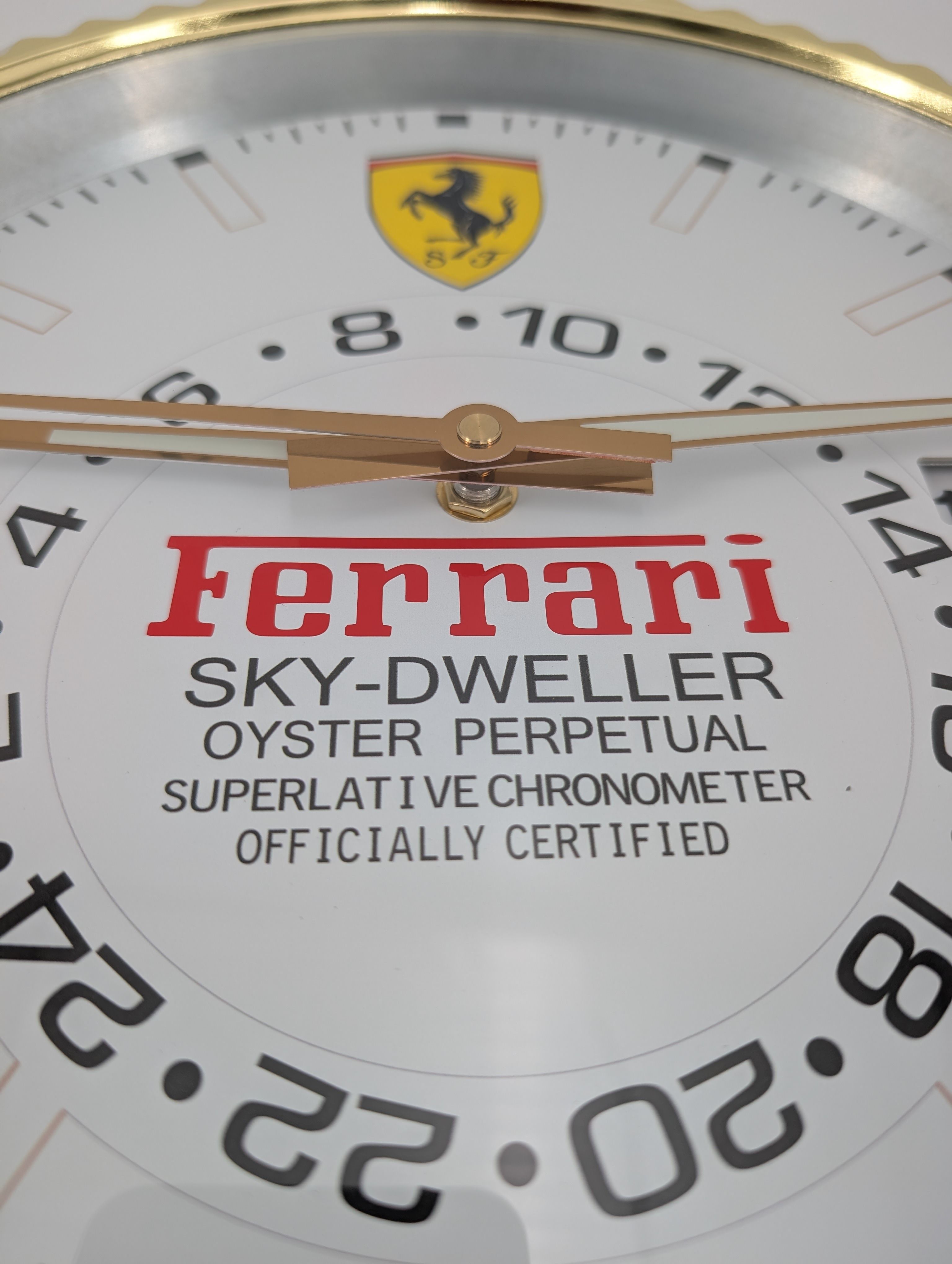 PerFer Art Ferrari Themed Sky-Dweller Style Wall Clock — Sold