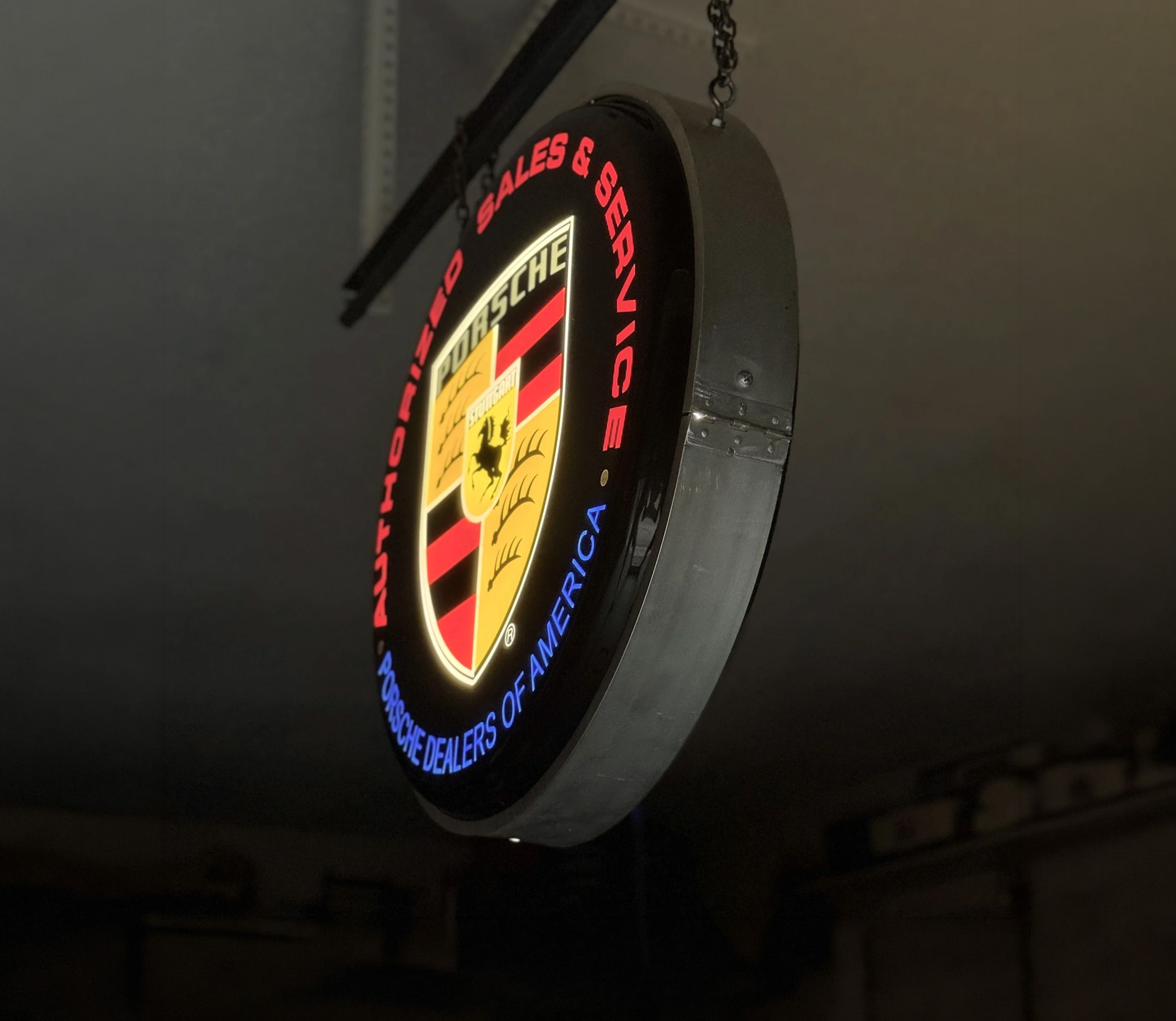 Vintage Double Sided Porsche Sign — Sold | PCARMARKET