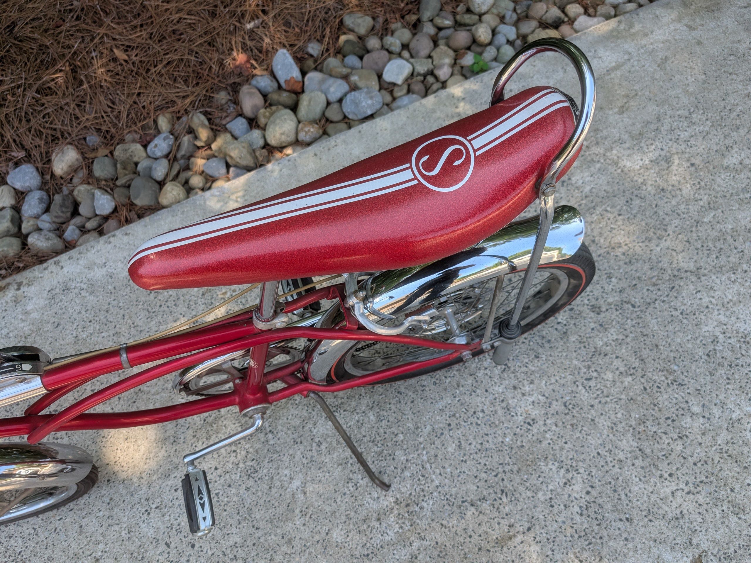 最終割引 SCHWINN シティサイクル レッド チャイルドシート付き 楽天