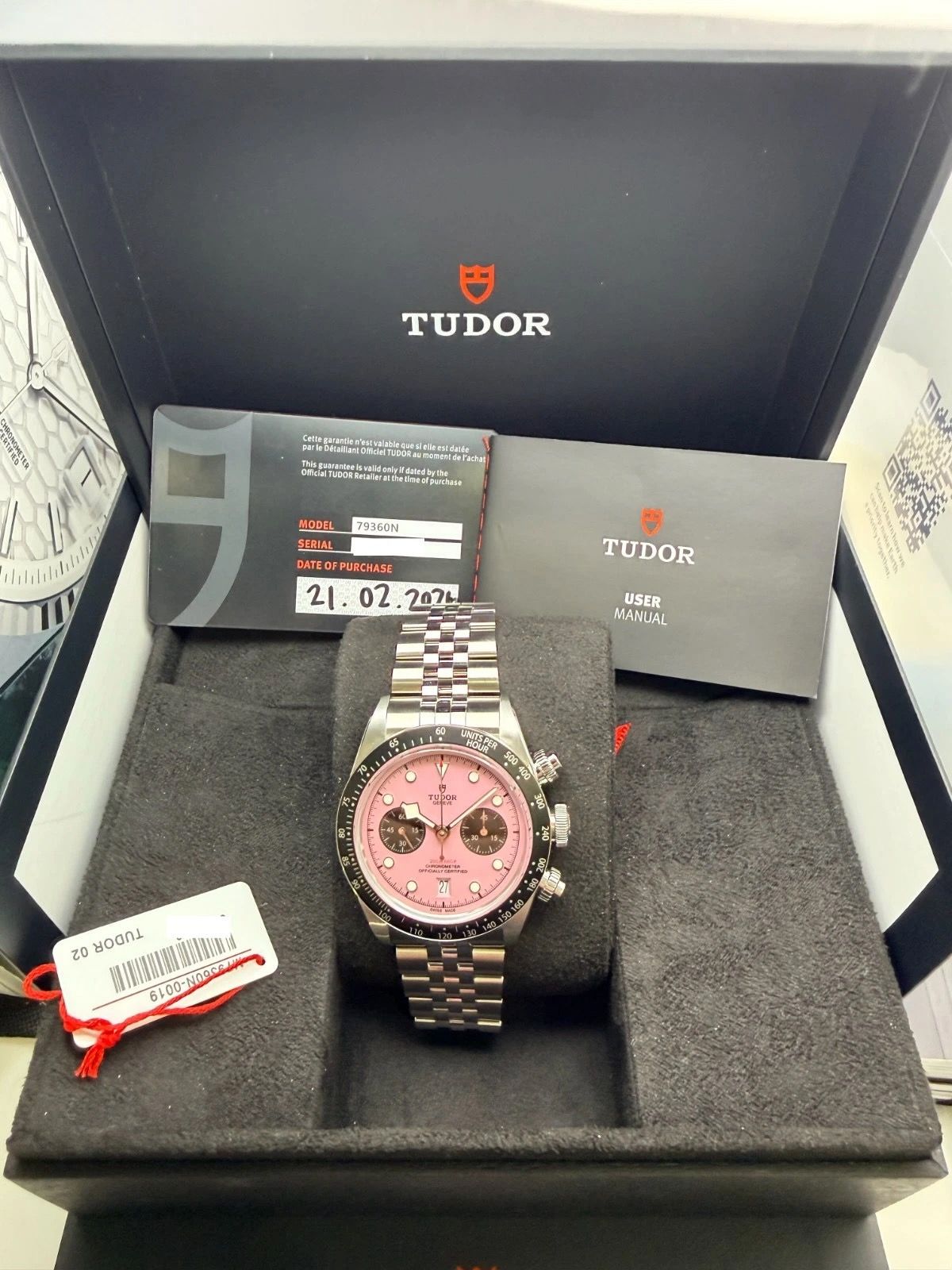 New 2026 Tudor Black Bay Pink Flamingo Chronograph Watch Ref