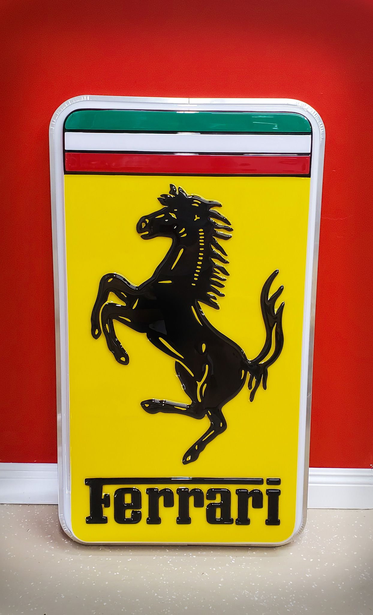 Large Illuminated Ferrari Sign — Auction Ended | PCARMARKET