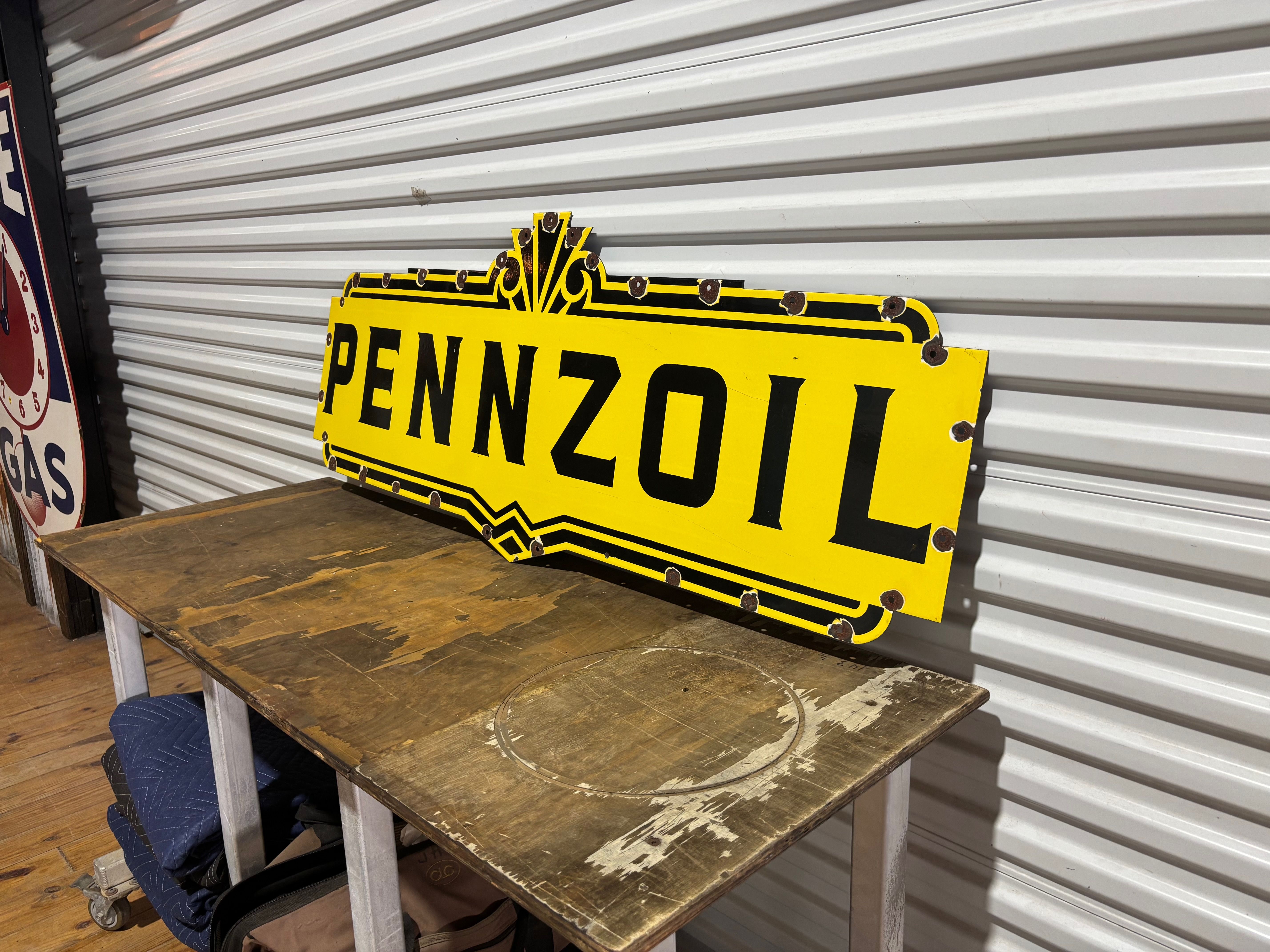 Vintage Pennzoil Marquee Style Porcelain Sign — Sold | PCARMARKET