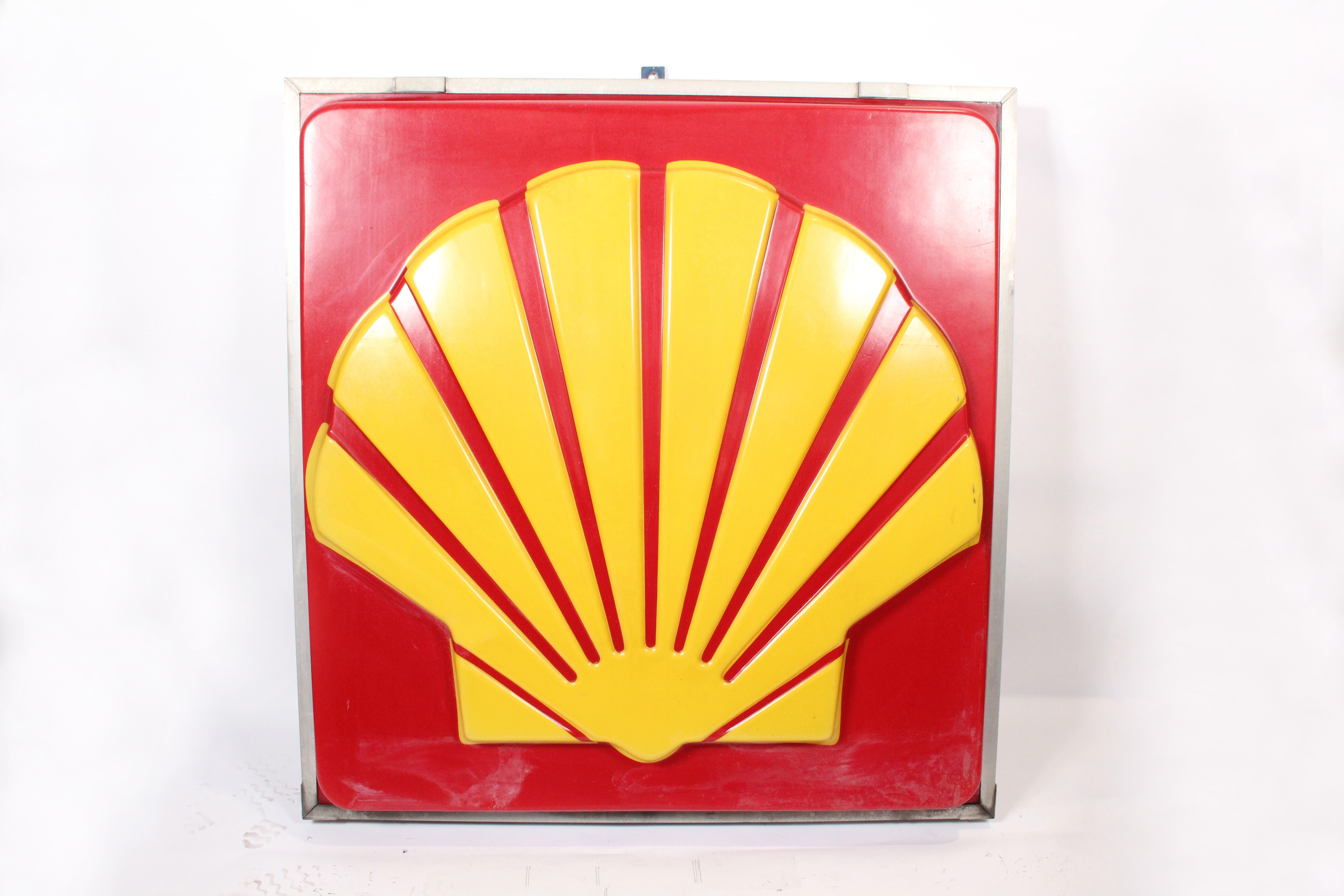 Authentic Large Illuminated Shell Oil Sign — Sold | PCARMARKET