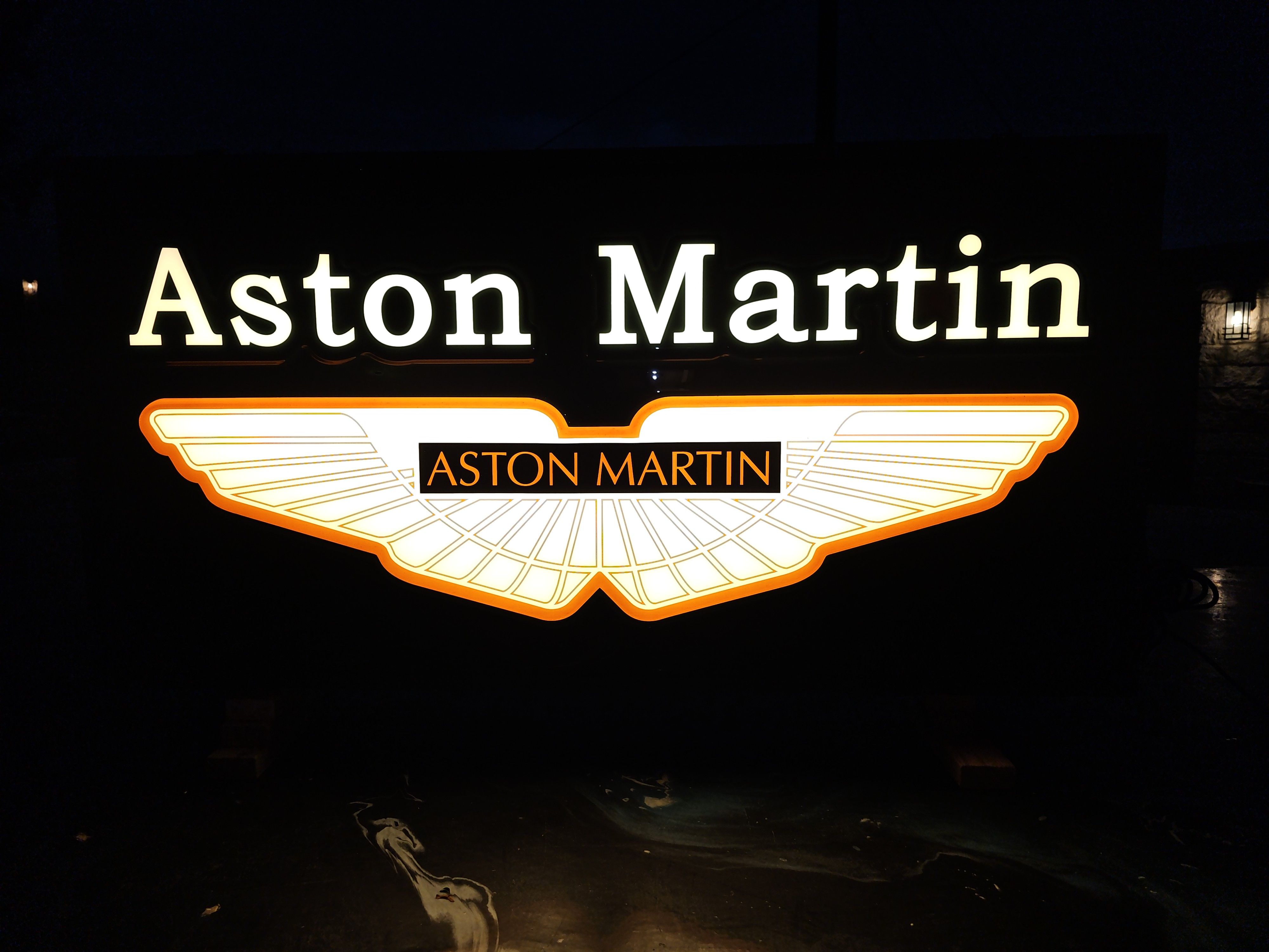 Large Illuminated Aston Martin Sign — Auction Ended | PCARMARKET