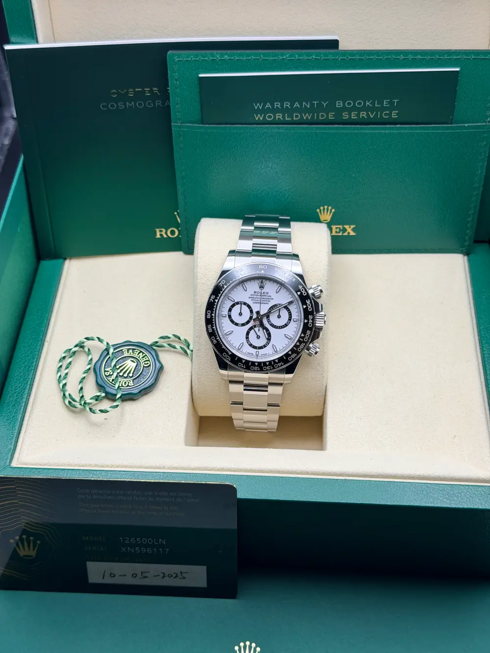 Unworn 2025 Rolex Daytona Panda Watch Ref 126500ln Full Set