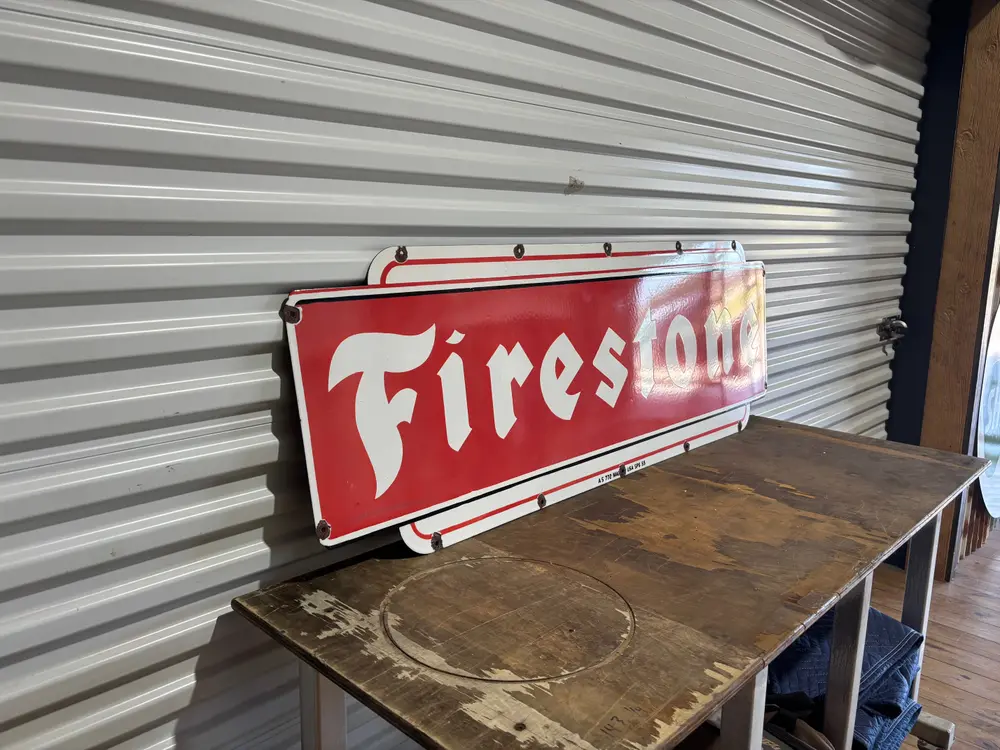 Vintage Firestone Porcelain Style Sign — Auction Ended | PCARMARKET