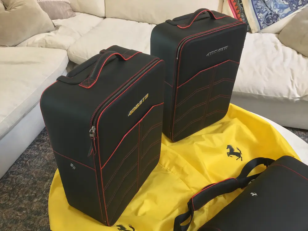 Three-piece Ferrari 488 GTB Schedoni Luggage Set — Sold | PCARMARKET