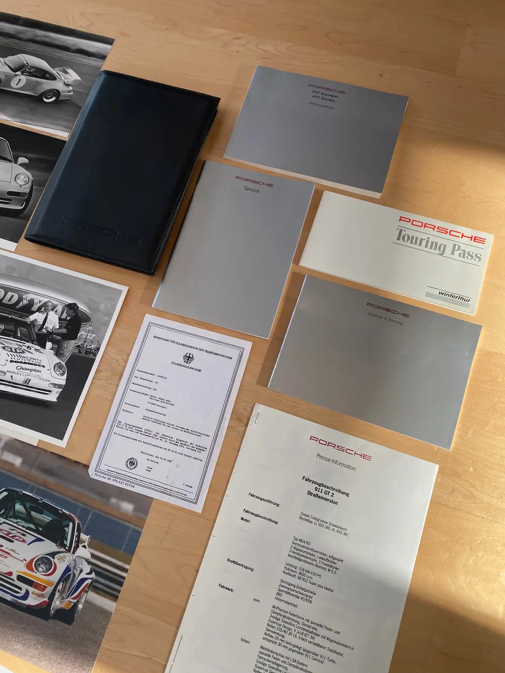 Complete Original Porsche 993 GT2 Owners Manual & Press Release Kit