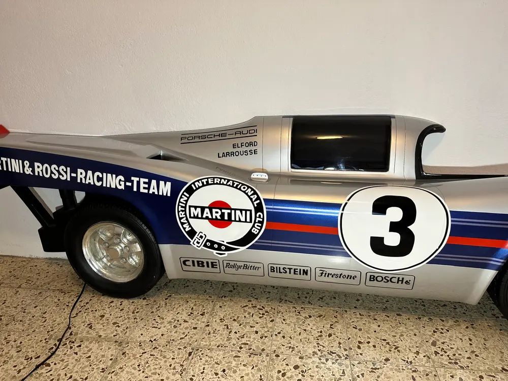 PORSCHE 917 MARTINI RACING solido製(仏) Illuminated Half of a Porsche 917 Martini Racing Wall Decor — Sold