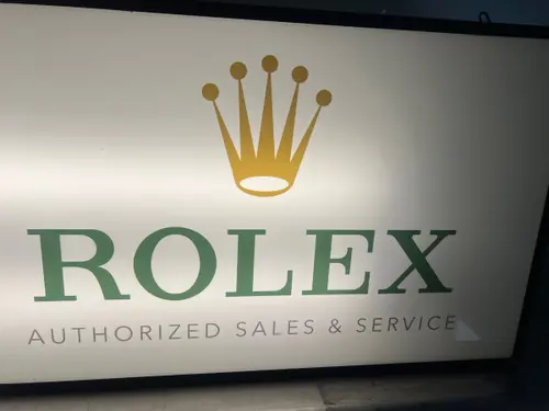 Illuminated Rolex Clock Sign — Auction Ended | PCARMARKET