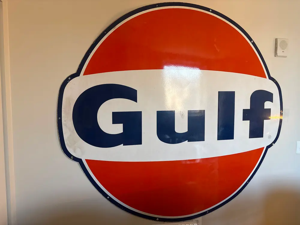 GULF 看板 No Reserve Gulf Gas Porcelain Sign — Sold | PCARMARKET