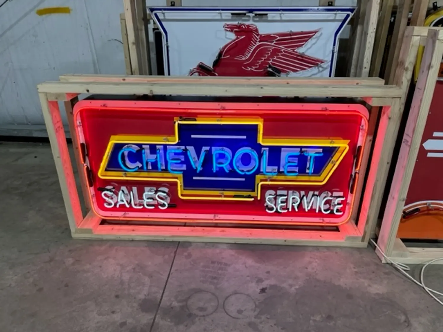 Chevrolet Sales and Service Neon Sign for Sale — $4,500 | PCARMARKET