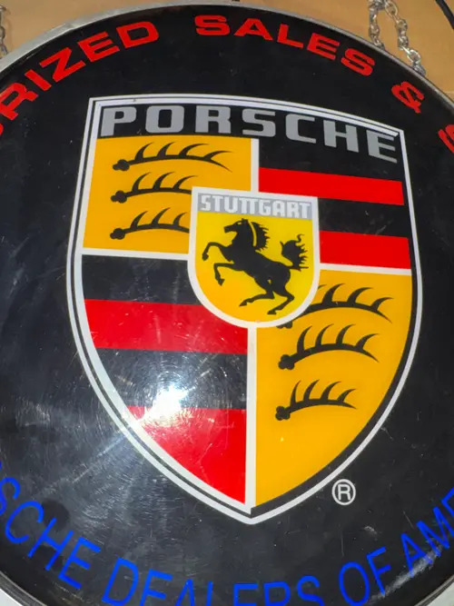 Vintage Double Sided Porsche Sign — Sold | PCARMARKET