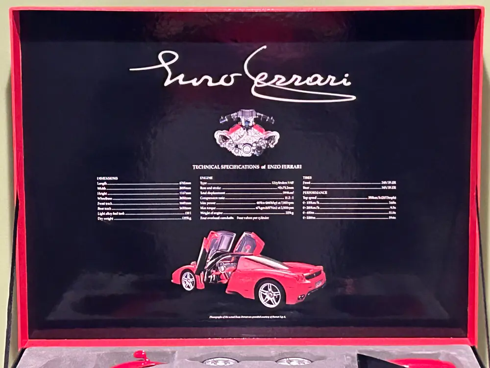 Ferrari Enzo Model and Signed Artwork by Artist Richard Pietruska