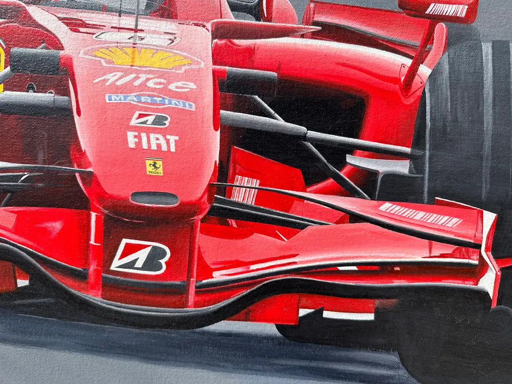 Ferrari Formula 1 Driver Kimi Raikkonen Painting By Mike Zagorski