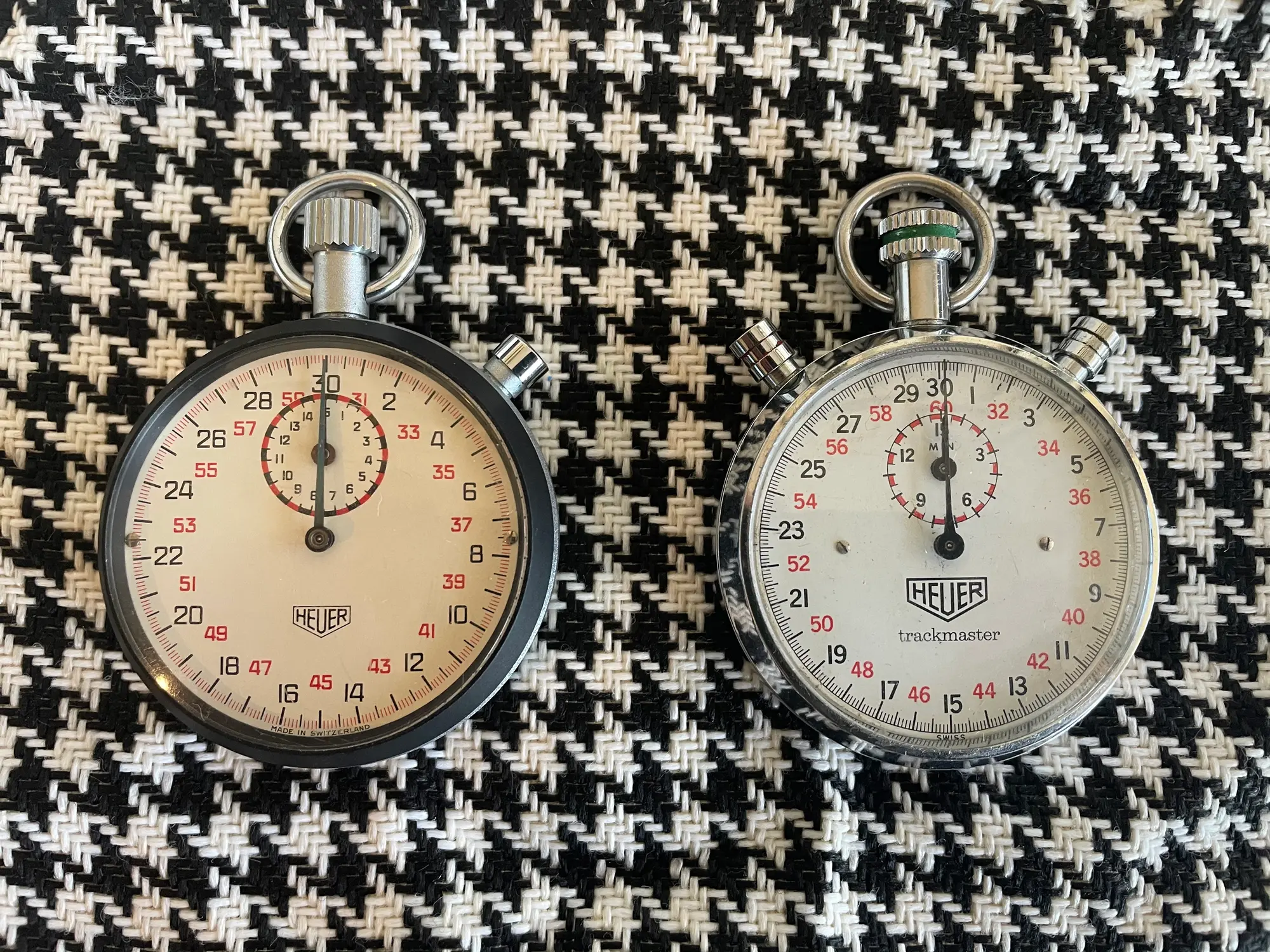 No Reserve Heuer Trackmaster 8032 & 7700 Stopwatch — Sold | PCARMARKET