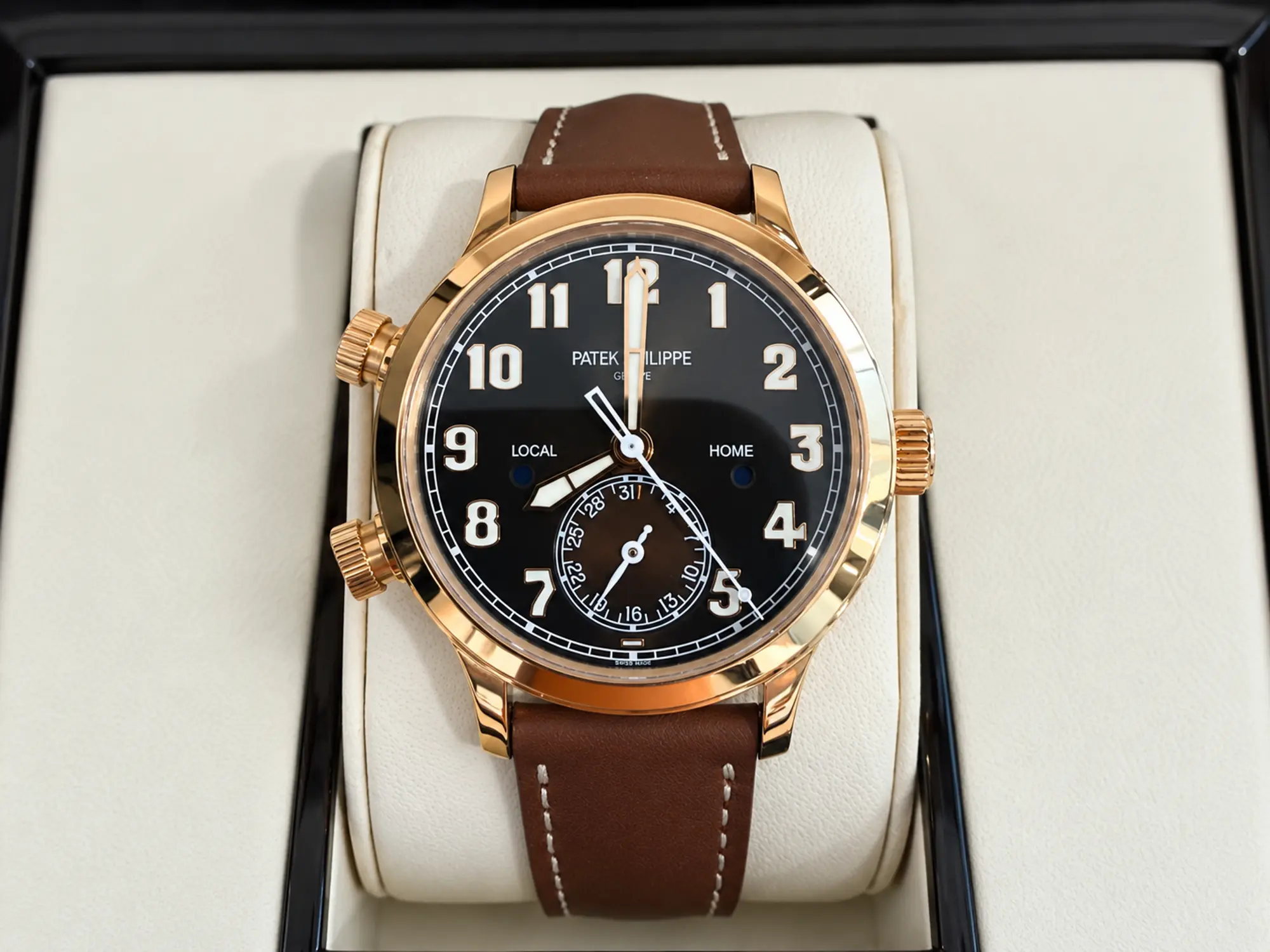 2022 Patek Philippe Calatrava Pilots Travel Time 18k Rose Gold