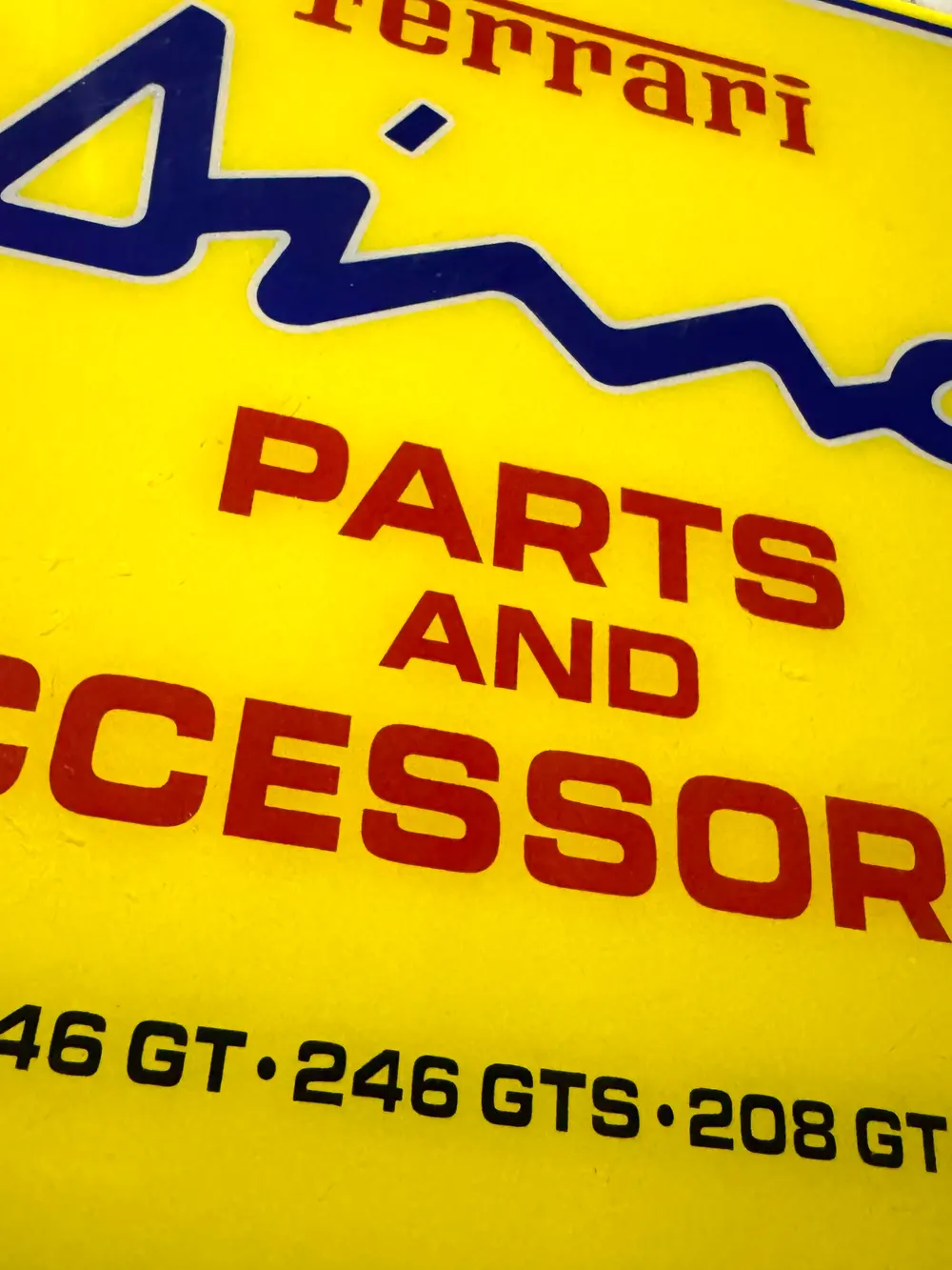 Vintage Illuminated Ferrari Dino Sign for Sale — $2,600 | PCARMARKET