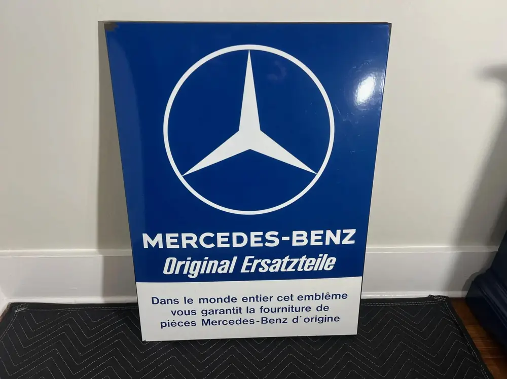 No Reserve Genuine Mercedes-Benz Porcelain Sign — Sold | PCARMARKET