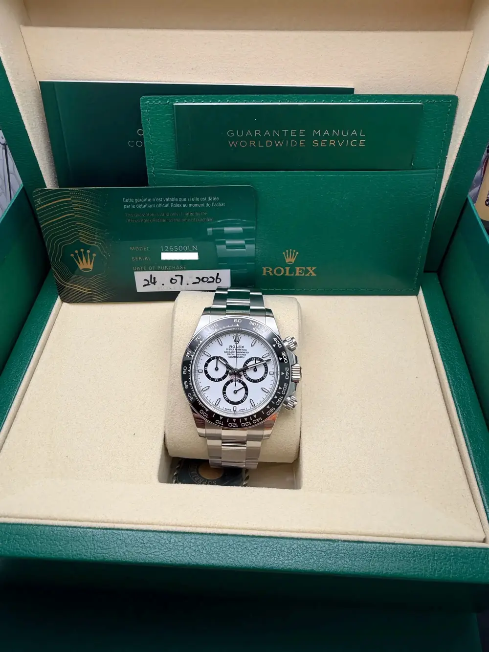 2026 rolex Daytona Panda Watch Ref. 126500LN Full Set for Sale