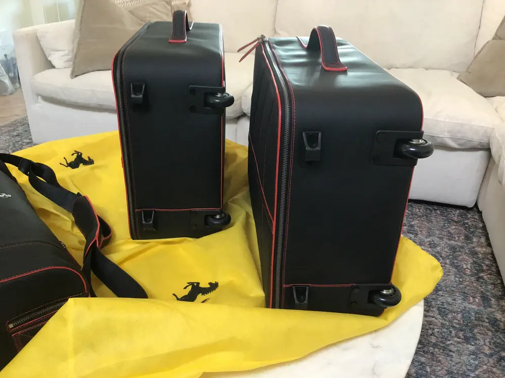 Three-piece Ferrari 488 GTB Schedoni Luggage Set — Sold | PCARMARKET
