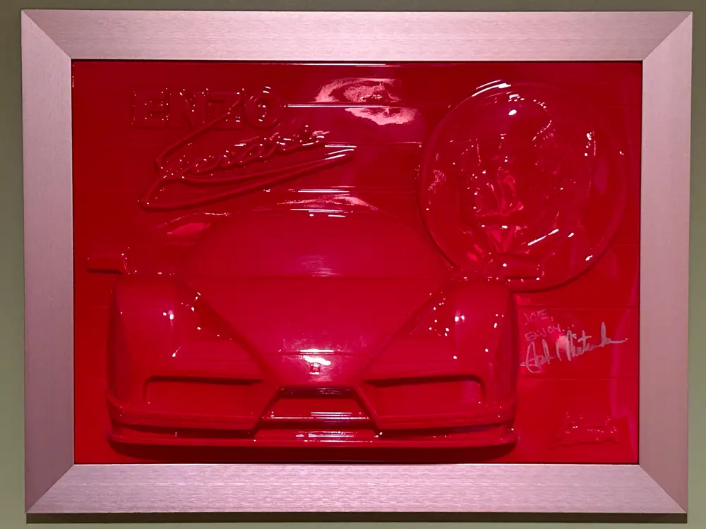 Ferrari Enzo Model and Signed Artwork by Artist Richard Pietruska