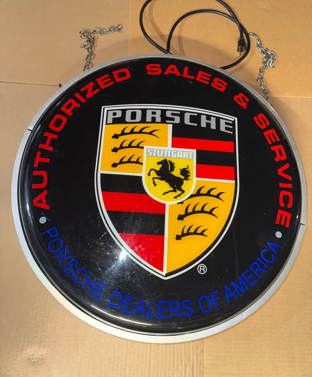 Vintage Double Sided Porsche Sign — Sold | PCARMARKET