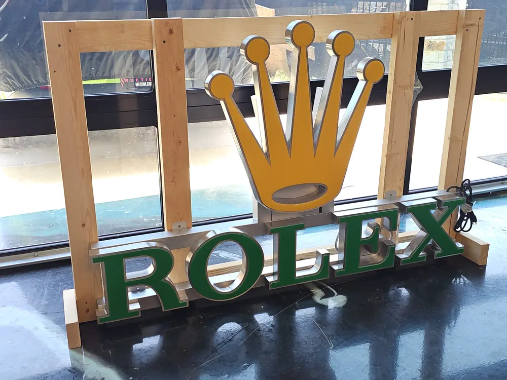 Illuminated Rolex Sign — Auction Ended | PCARMARKET