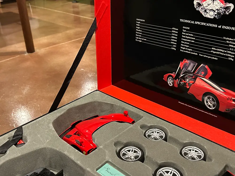 Ferrari Enzo Model and Signed Artwork by Artist Richard Pietruska