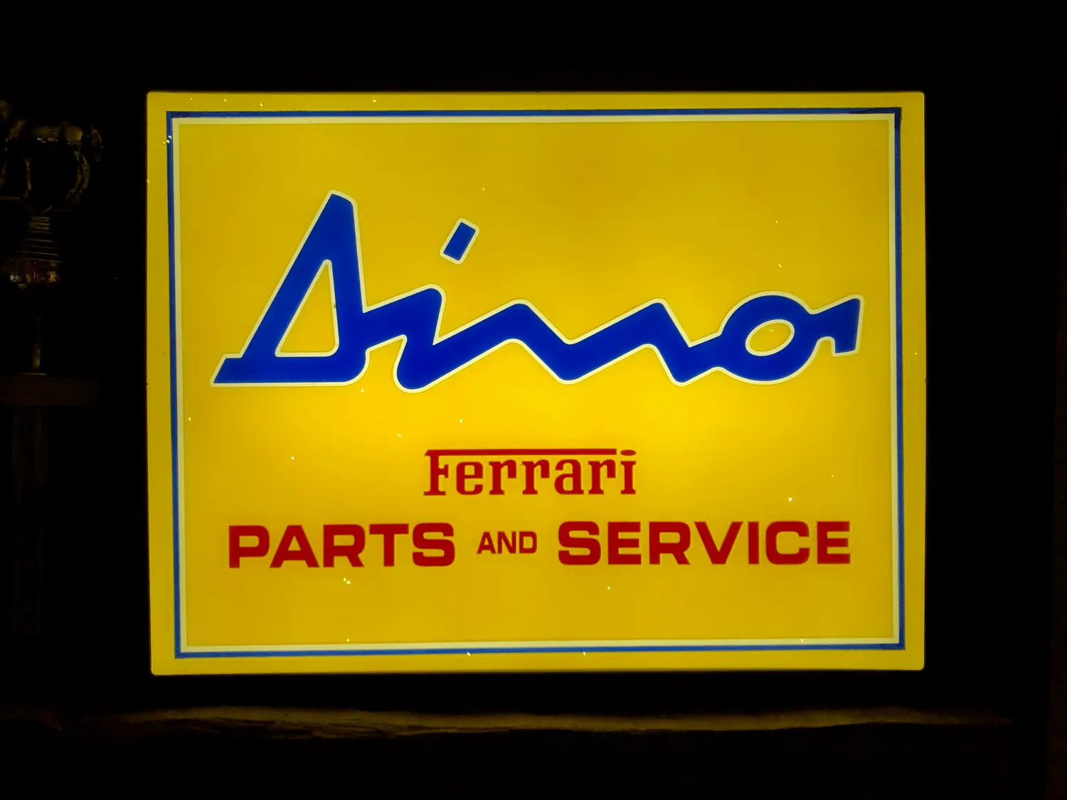 お値下げ！　ほぼ新品　Dino SERVICE 看板 お値下げ！ ほぼ新品 Dino SERVICE 看板 Vintage Illuminated Ferrari