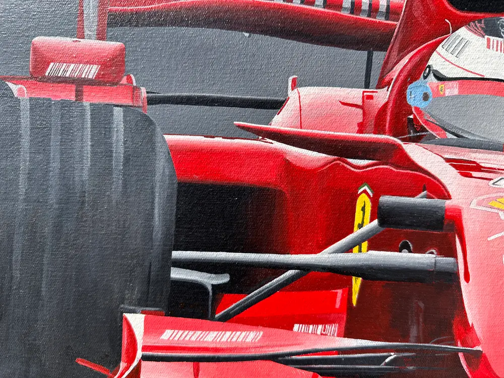 Ferrari Formula 1 Driver Kimi Raikkonen Painting By Mike Zagorski