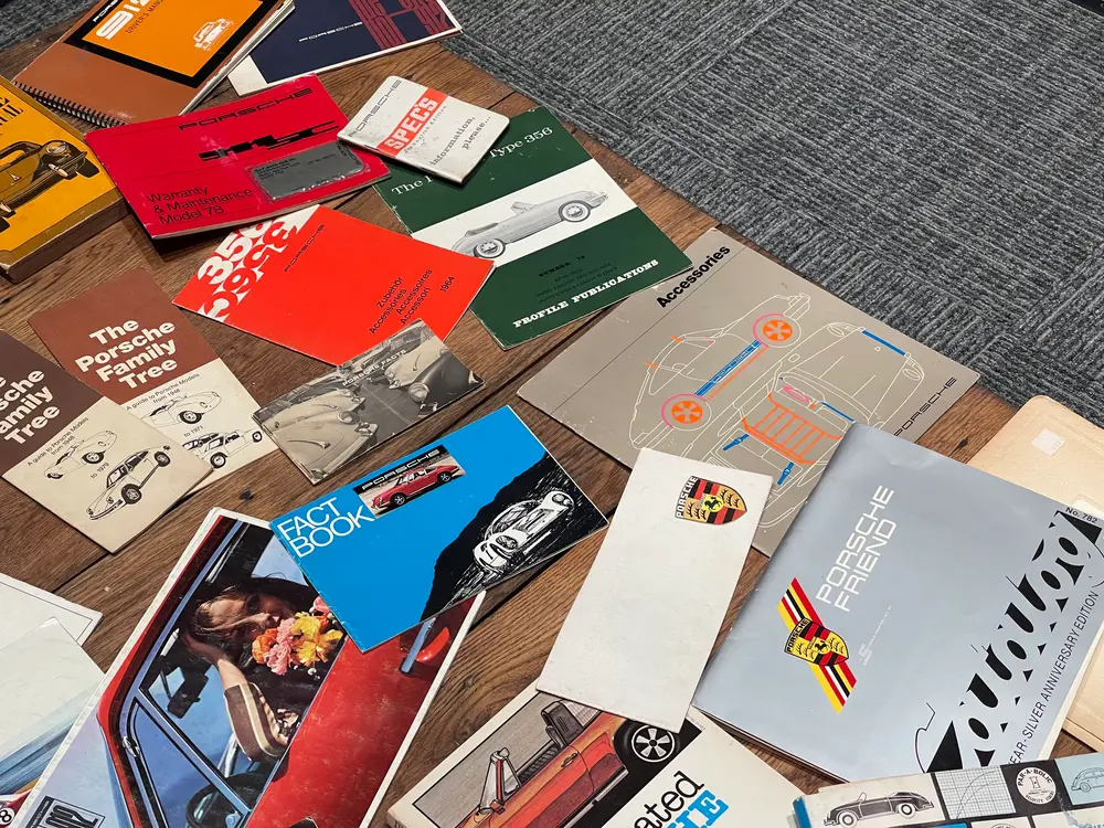 No Reserve Massive Collection of Porsche literature — Sold