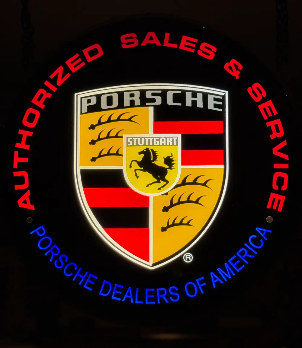 Vintage Double Sided Porsche Sign — Sold | PCARMARKET