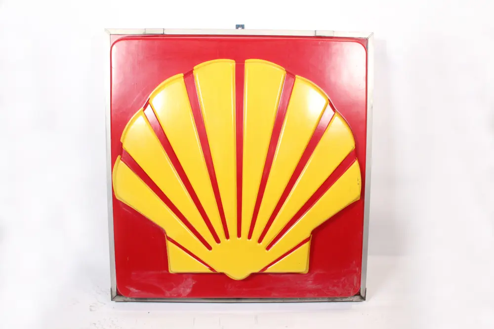 Authentic Large Illuminated Shell Oil Sign — Sold | PCARMARKET