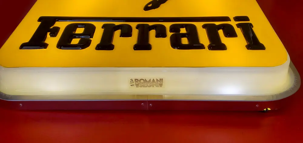Large Illuminated Ferrari Sign — Auction Ended | PCARMARKET