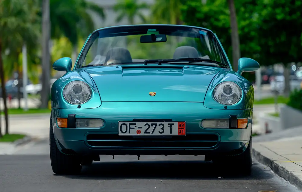 Wimbledon Green Metallic 1997 Porsche 993 Carrera Cabriolet 6-Speed