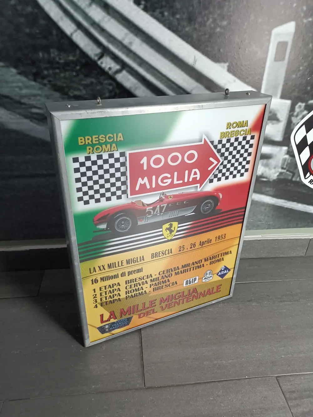No Reserve Mille Miglia Ferrari Sign — Sold | PCARMARKET