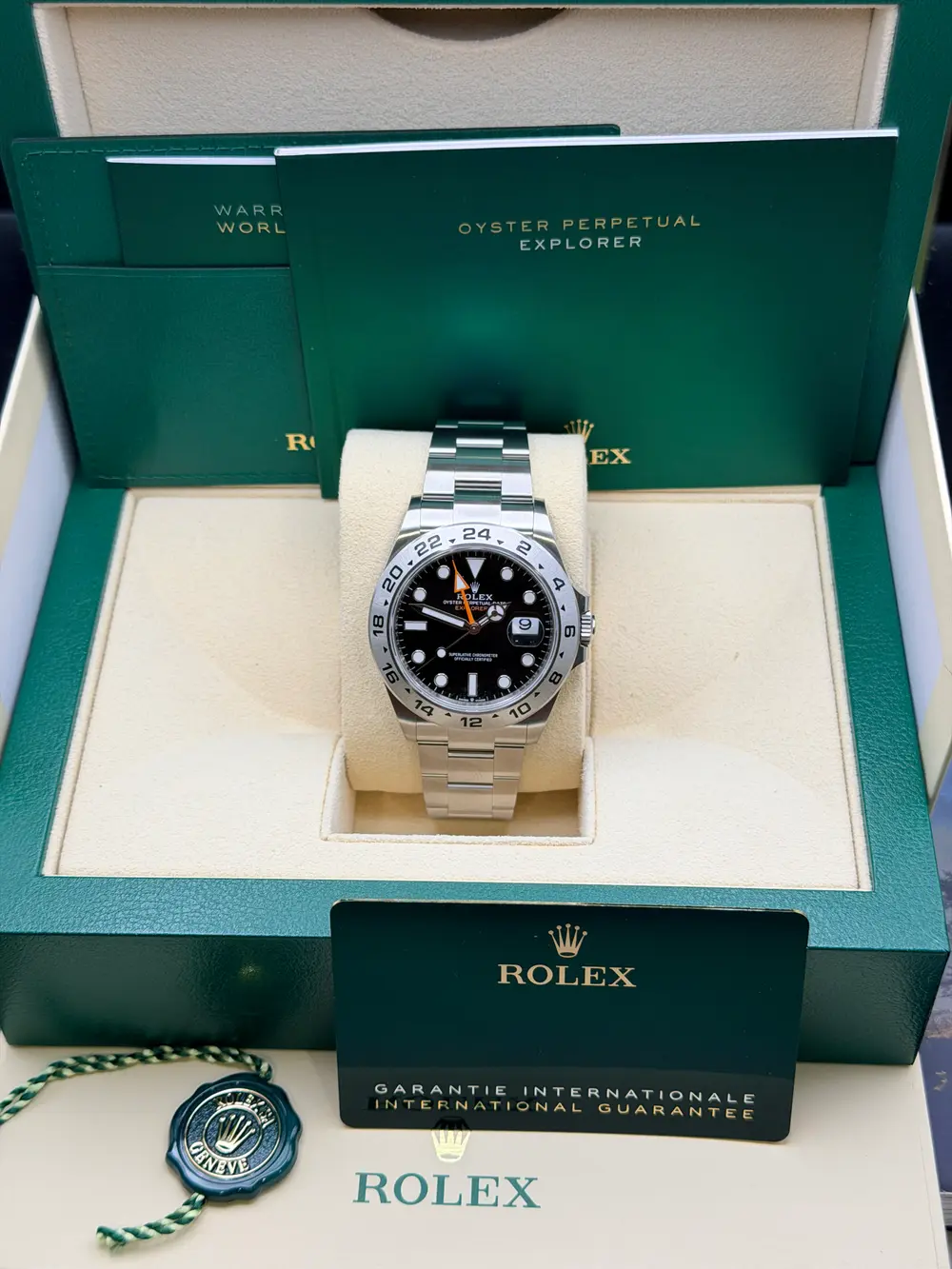 2024 Rolex Explorer 2 Black Dial Watch Ref 226570 Full Set