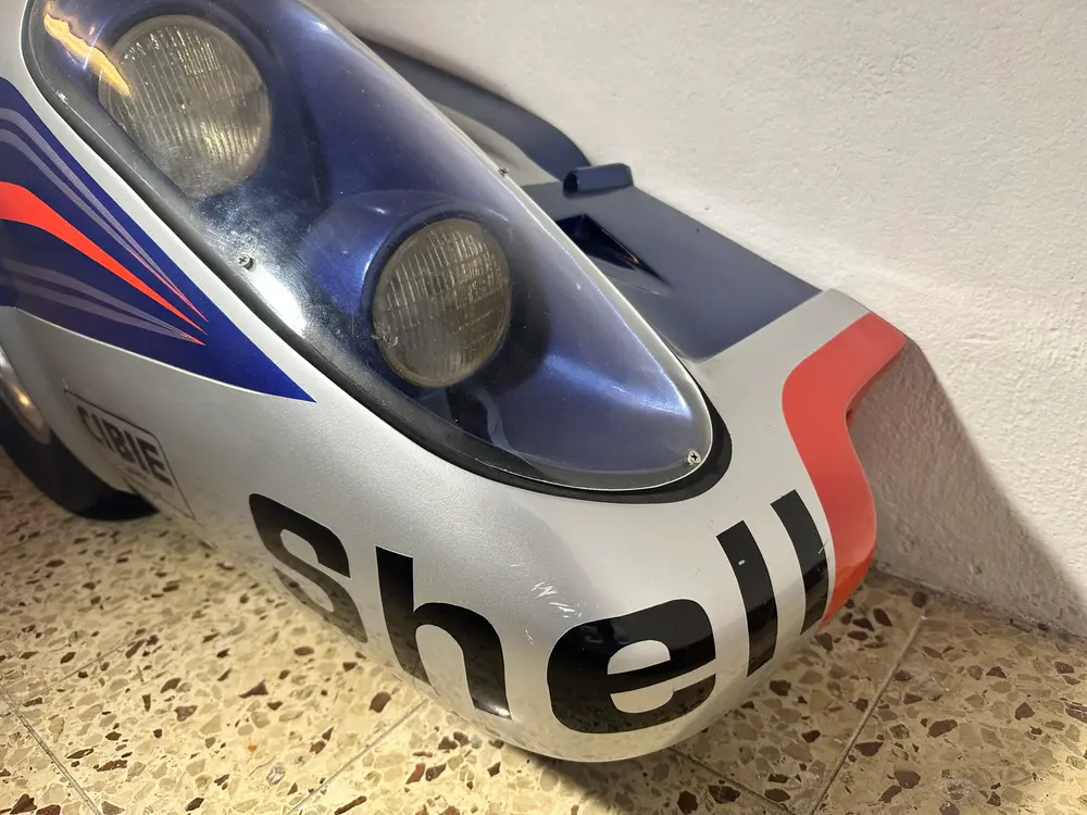 Illuminated Half of a Porsche 917 Martini Racing Wall Decor — Sold