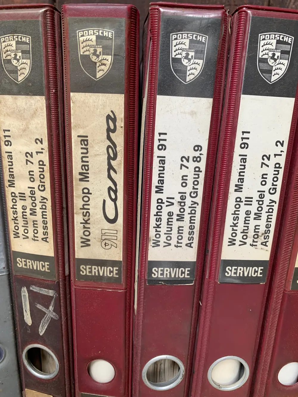 Collection of Porsche 911 Factory Workshop Manuals — Auction Ended