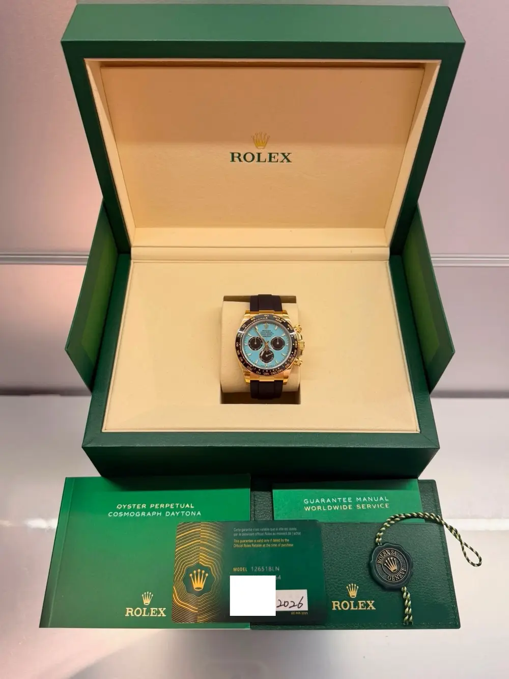2026 Rolex Daytona Tiffany Dial Watch Ref. 126518LN Full Set — Sold